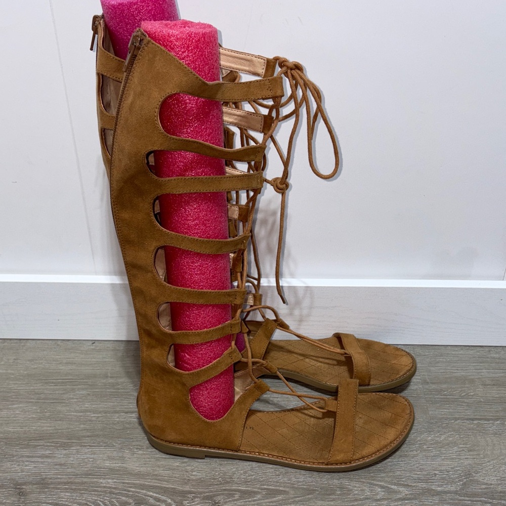 Chinese laundry galactic tall gladiator sandals brown size 10